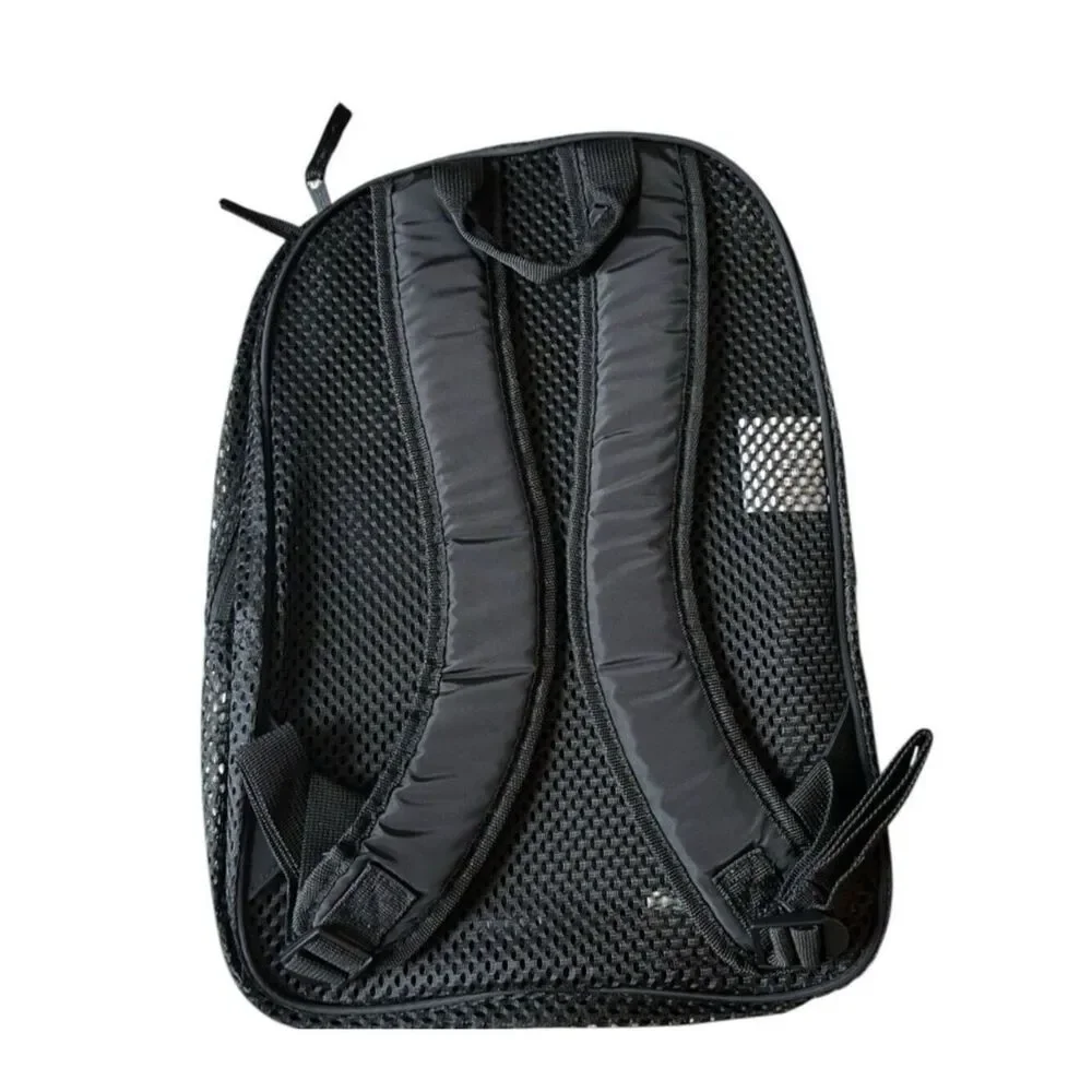 Black Mesh Backpack 16 1/2 Inch NWT School Adjustable Straps Eastsport